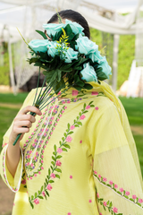 Ophira | Hand-Embellished Métallique Organza