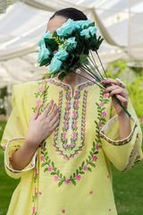 Ophira | Hand-Embellished Métallique Organza