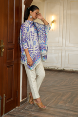 2 Piece - Printed Lawn RTW Kaftan Meher