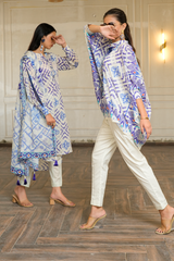 2 Piece - Printed Lawn RTW Kaftan Meher