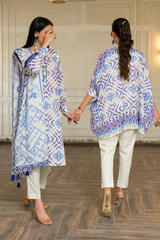 2 Piece - Printed Lawn RTW Kaftan Meher