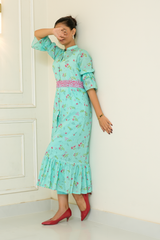 2 Piece - Printed Lawn Frock - Linaah