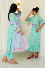 2 Piece - Printed Lawn Frock - Linaah