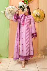 3 Piece Embroidered Lawn Suit - Dilnaz