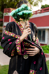 Diva| Hand-Embellished Métallique Organza