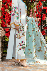 3 Piece Embroidered Lawn Suit - Zunaira