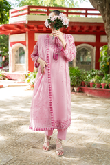 Rosalia | Hand-Embellished Métallique Organza