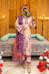 3 Piece Embroidered Lawn Suit - Mahru
