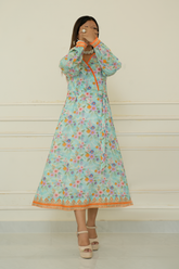 2 Piece - Printed Lawn RTW Frock - Aleeza