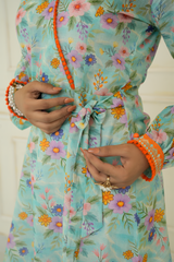 2 Piece - Printed Lawn RTW Frock - Aleeza