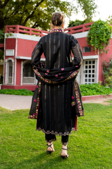 Diva| Hand-Embellished Métallique Organza