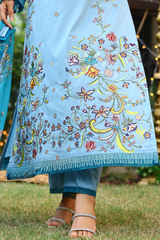 3 Piece Embroidered Lawn Suit - Nazneen