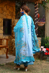 3 Piece Embroidered Lawn Suit - Nazneen