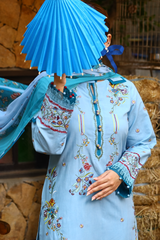 3 Piece Embroidered Lawn Suit - Nazneen