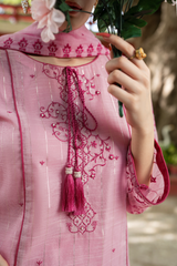 Rosalia | Hand-Embellished Métallique Organza