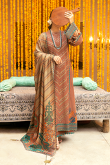 3 Piece Embroidered Lawn Suit - Nayab