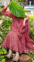 Malachite | Embroidered Métallique Organza