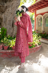 Malachite | Embroidered Métallique Organza