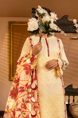 3 Piece Embroidered Lawn Suit - Parizad