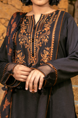 3 Piece Embroidered Lawn Suit - Shahnaz