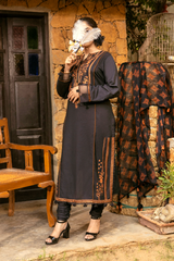 3 Piece Embroidered Lawn Suit - Shahnaz