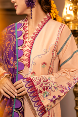 3 Piece Embroidered Lawn Suit - Mahru